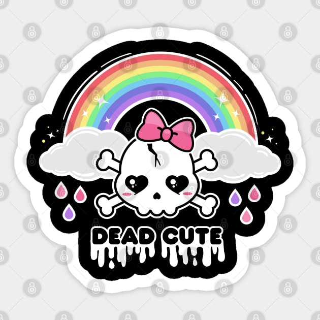 Dead Cute | Kawaii Skull | Pastel Goth Sticker by Sasyall